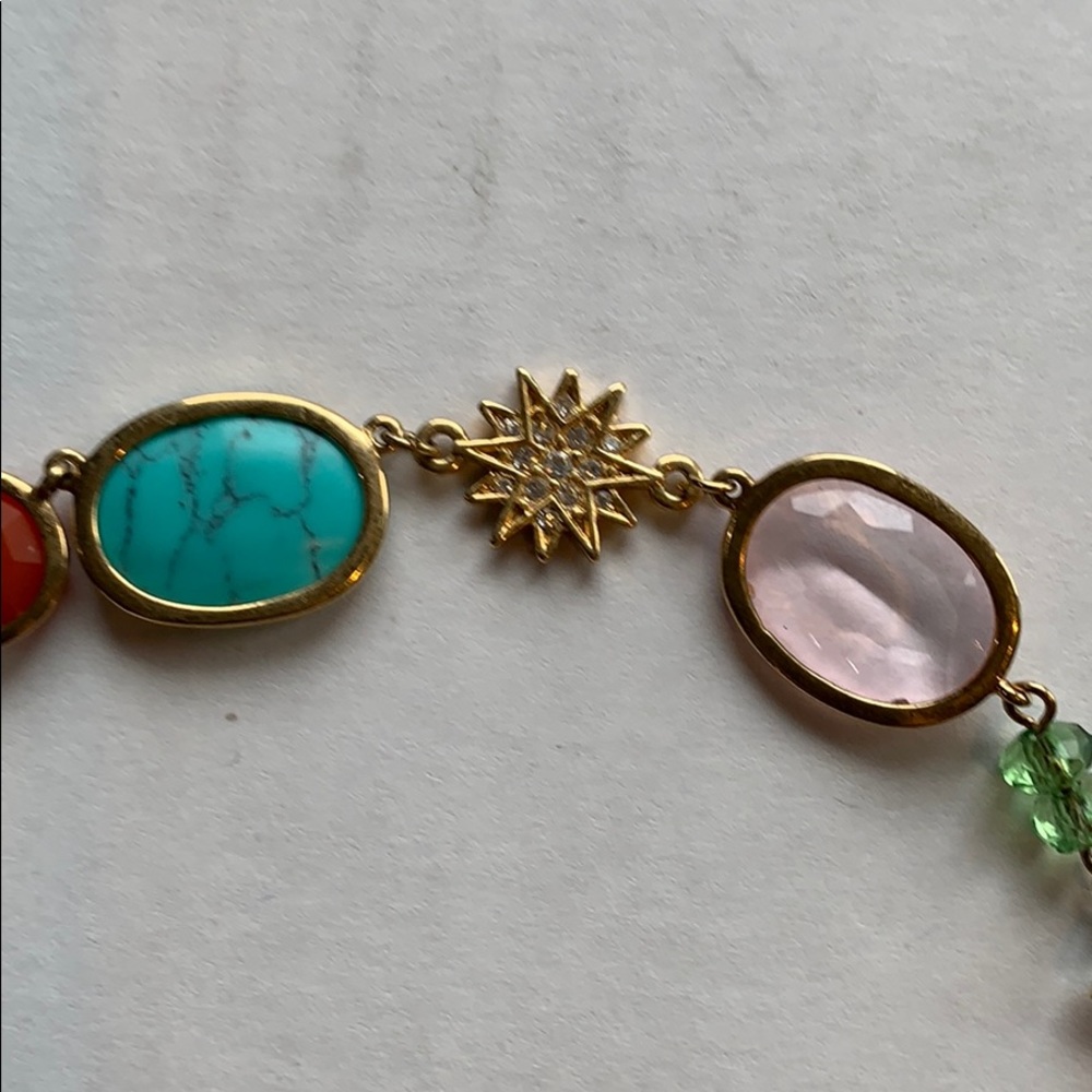 Multi-Colored Gemstone Toggle Necklace - image 3